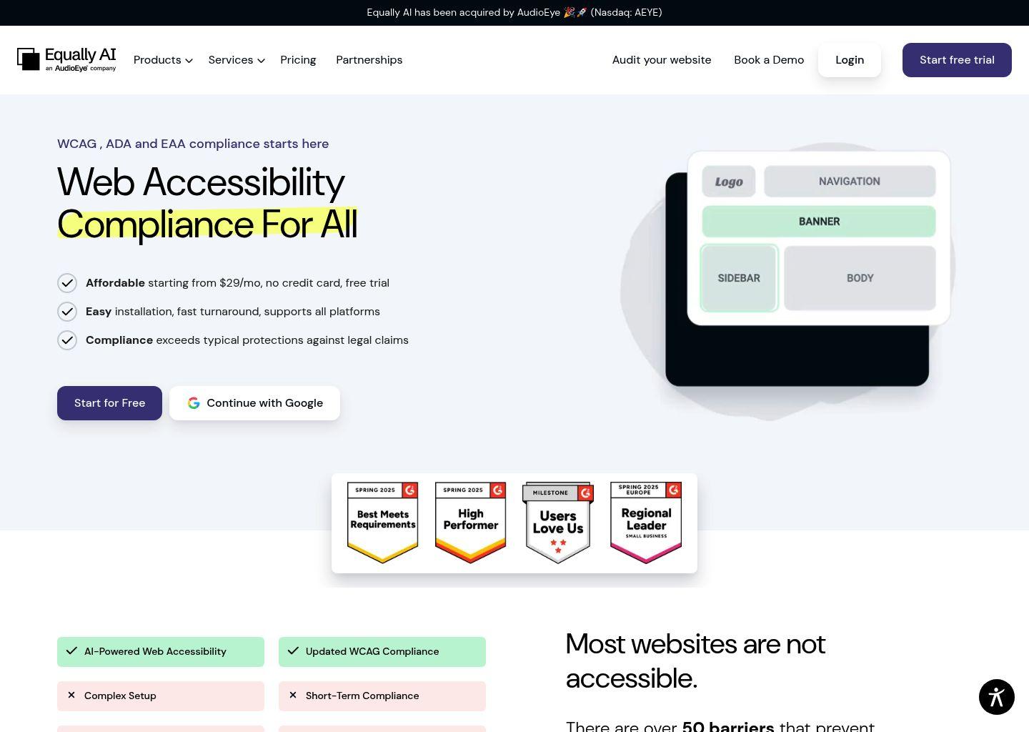 Equally AI：一站式网站无障碍合规与智能辅助平台