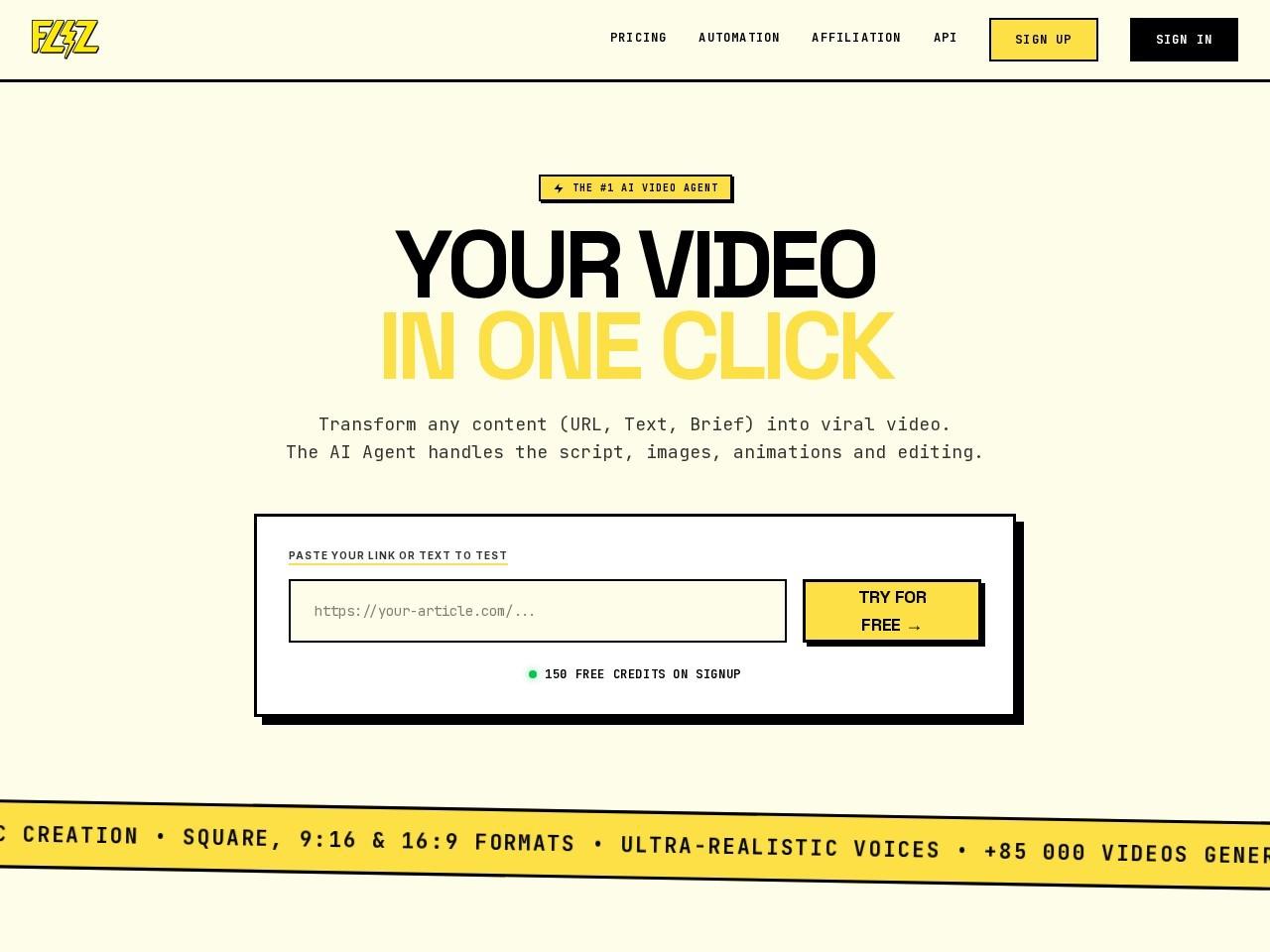 Fliz——AI驱动的一键视频生成工具
