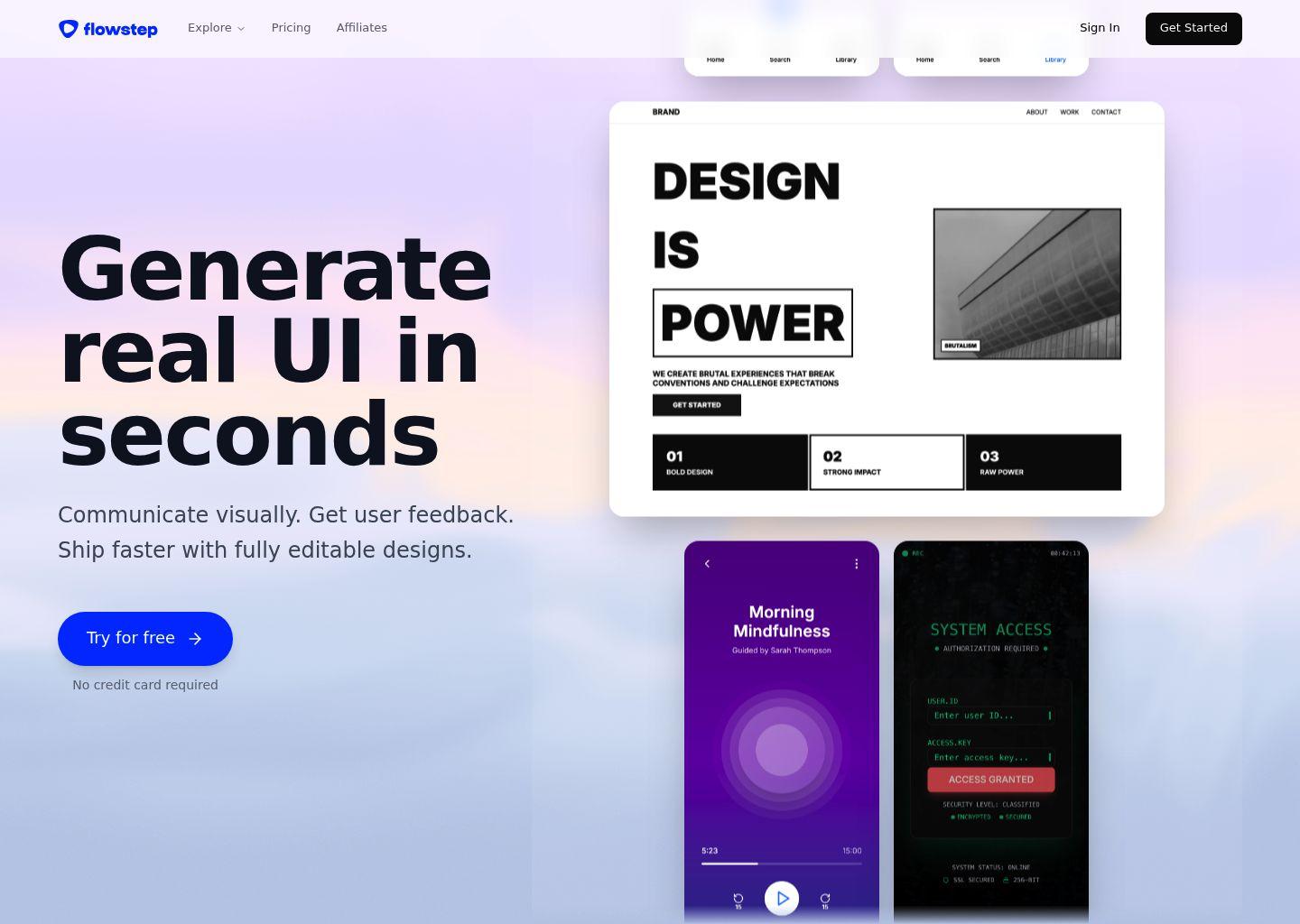 Flowstep：AI 驱动的 UI 设计助手