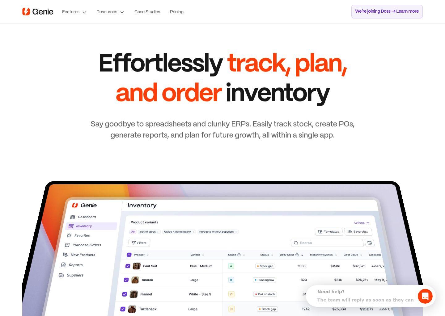 Genie：面向 Shopify 品牌的智能库存管理工具
