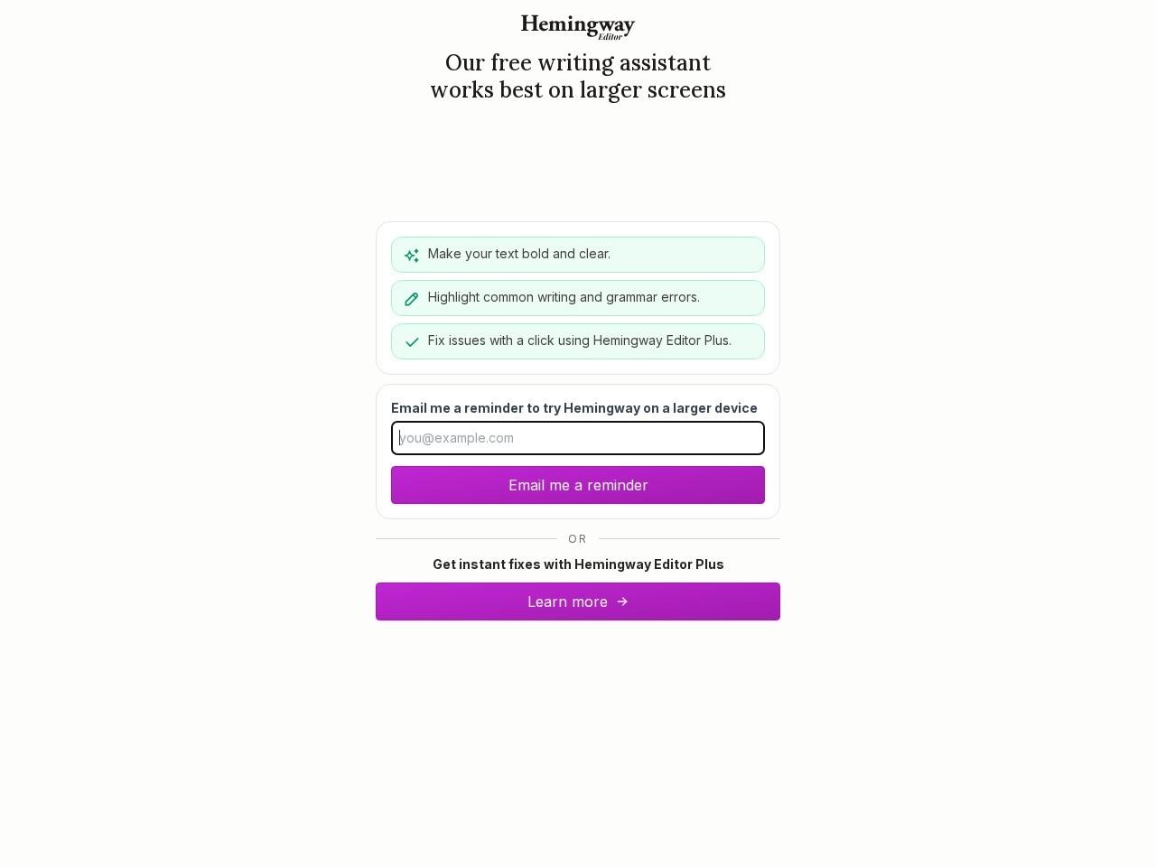 Hemingway Editor Plus：用 AI 让写作更大胆、更清晰