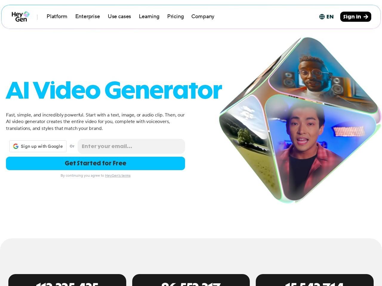 HeyGen AI 视频生成器：免费创建高质量数字人视频