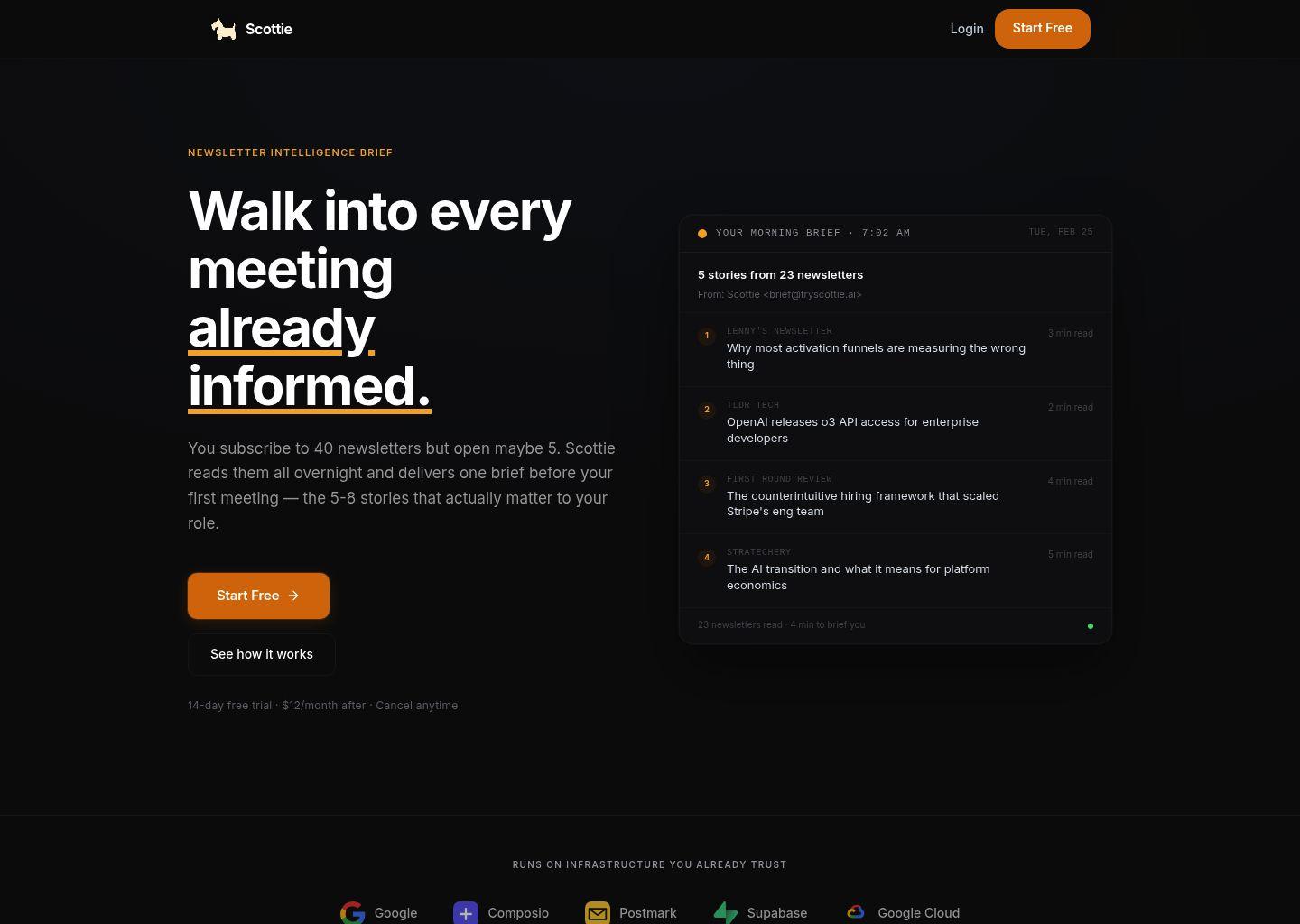 Scottie AI：基于收件箱的智能新闻通讯管家