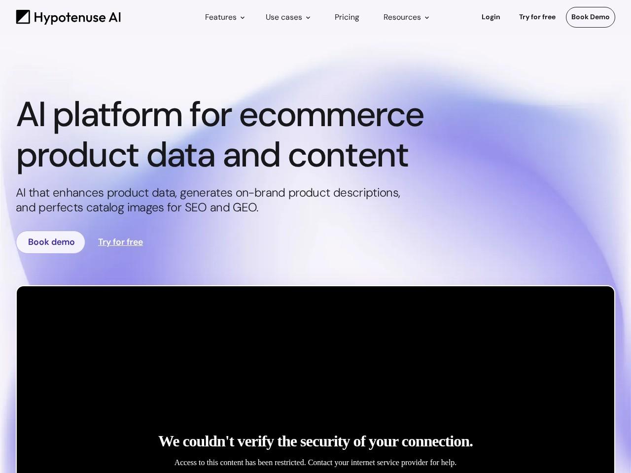 Hypotenuse：电商产品数据与内容一体化 AI 平台