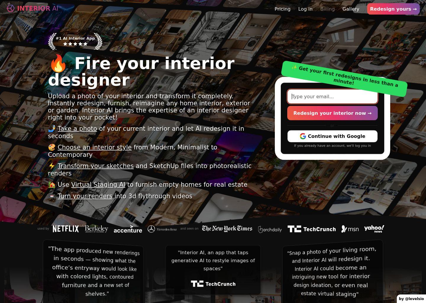 Interior AI：AI室内设计与虚拟布景工具