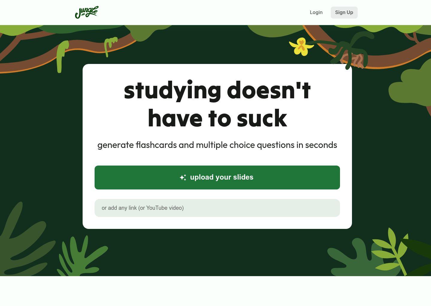 Jungle：用 AI 秒生成高质量学习卡片与练习题