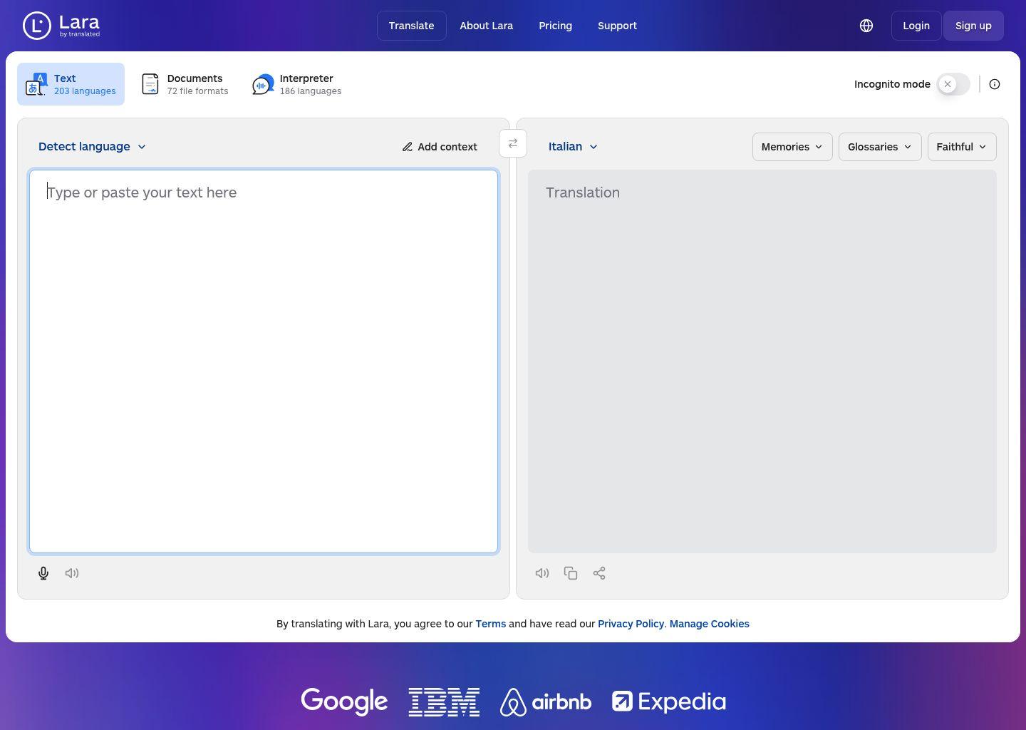 Lara Translate AI:可靠、快速、免费的多语言 AI 翻译工具