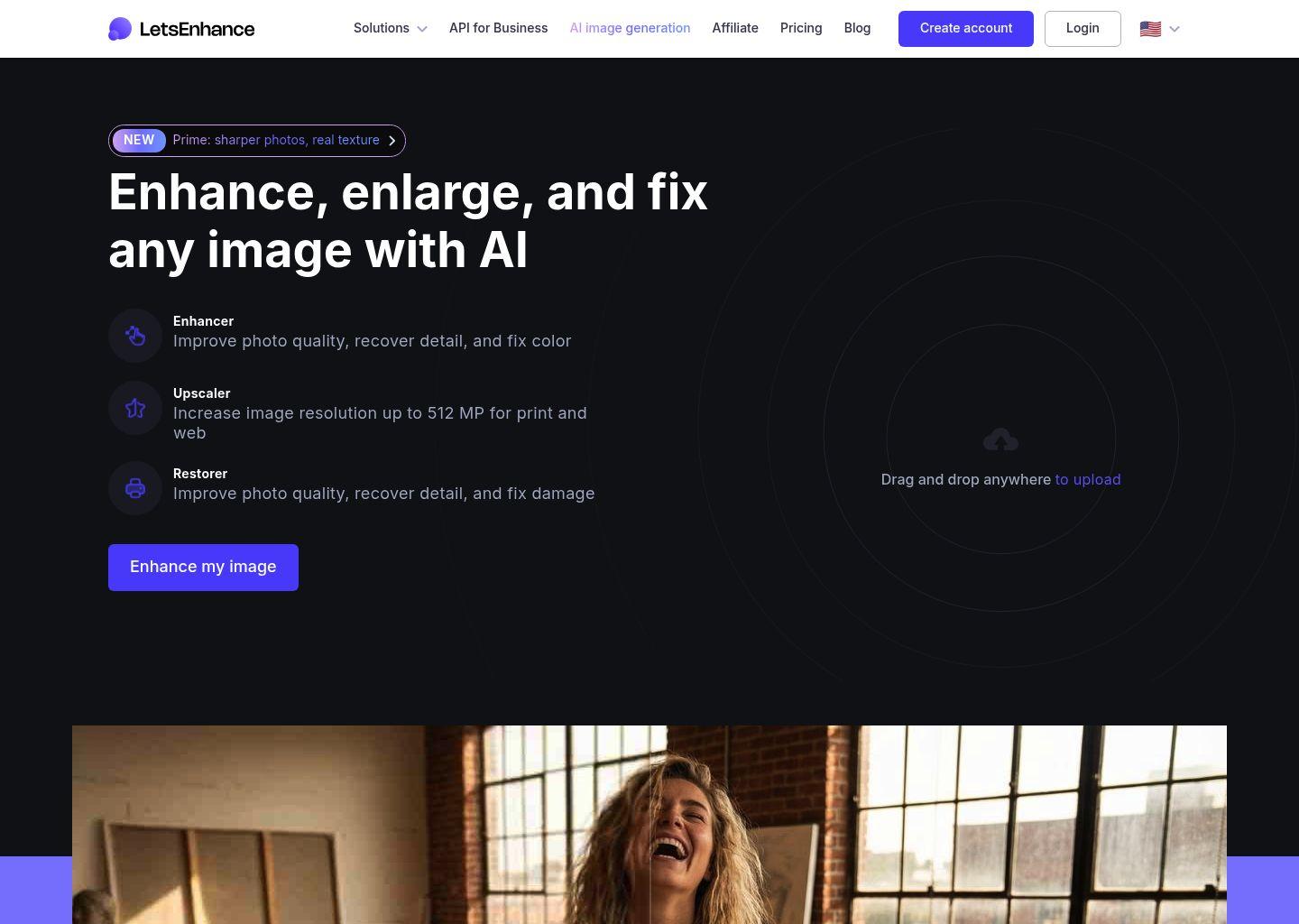 Let's Enhance 在线AI图像与视频增强工具