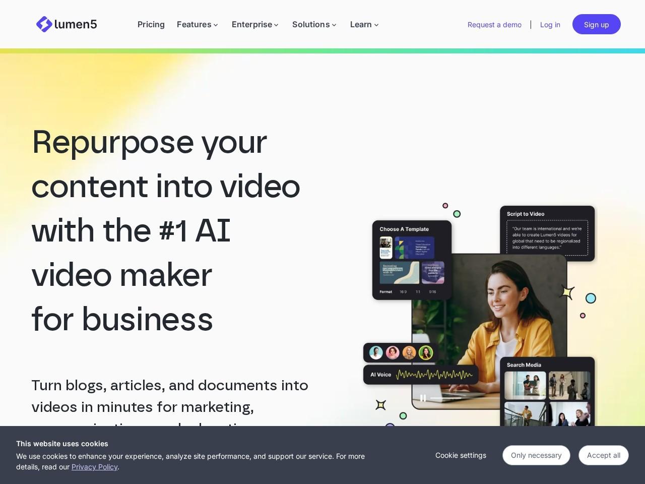 Lumen5：AI驱动的在线文字转视频创作平台