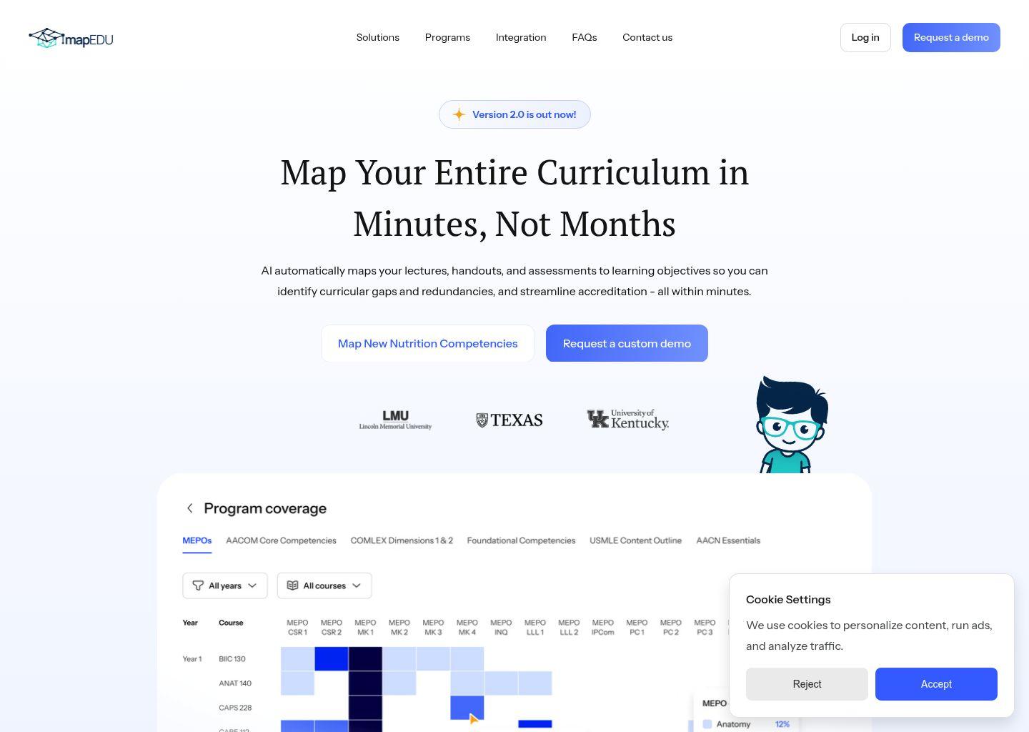 mapEDU 医学教育AI课程映射与分析平台