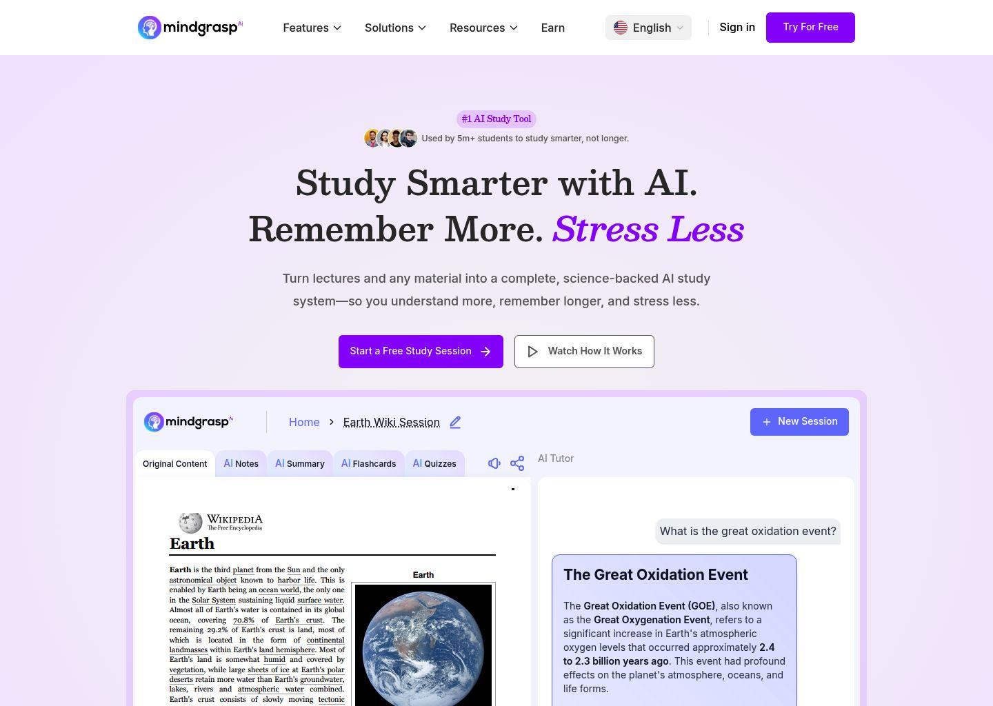 Mindgrasp：面向学生与职场人士的AI学习与笔记助手