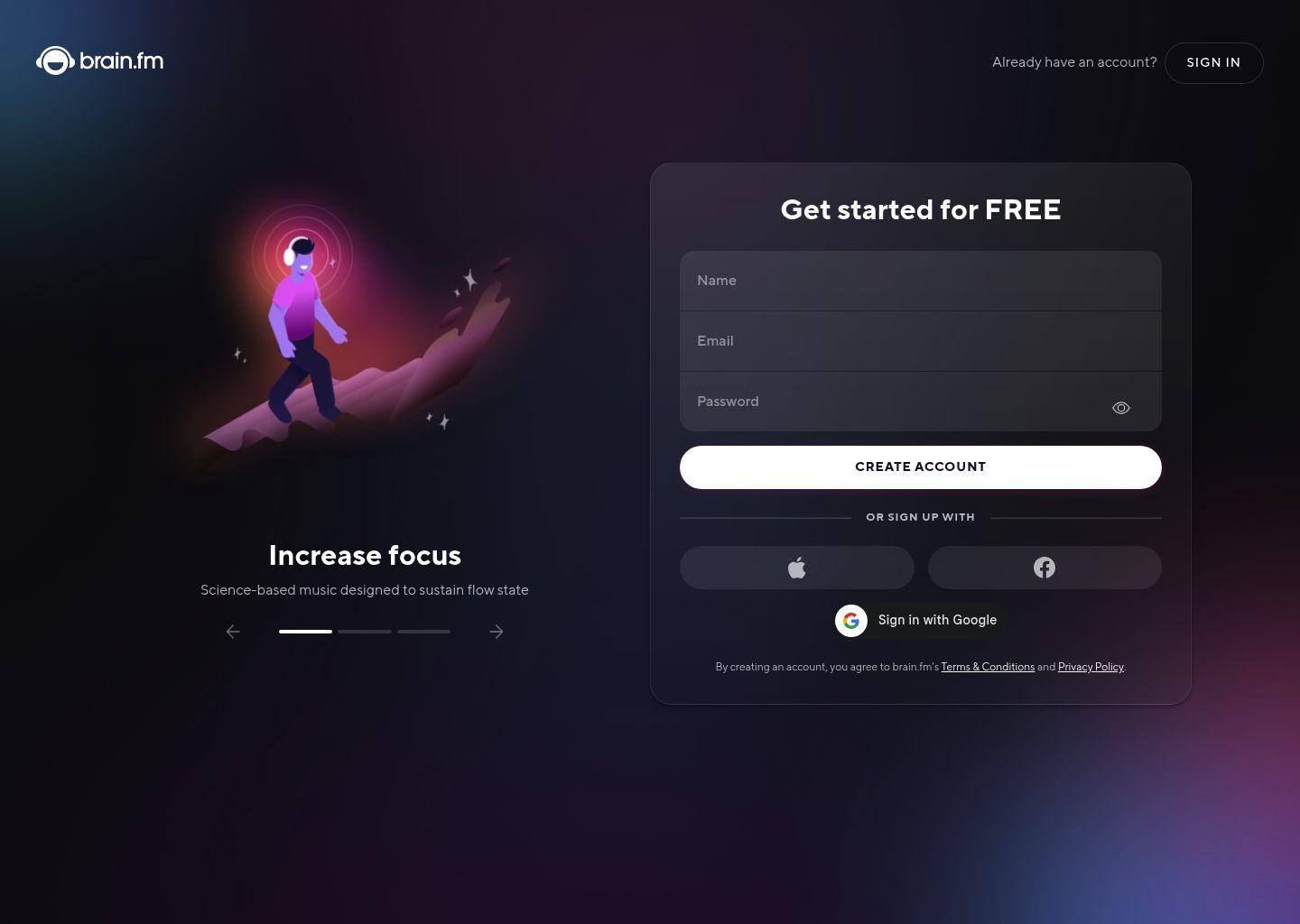brain.fm 专注冥想睡眠音乐服务