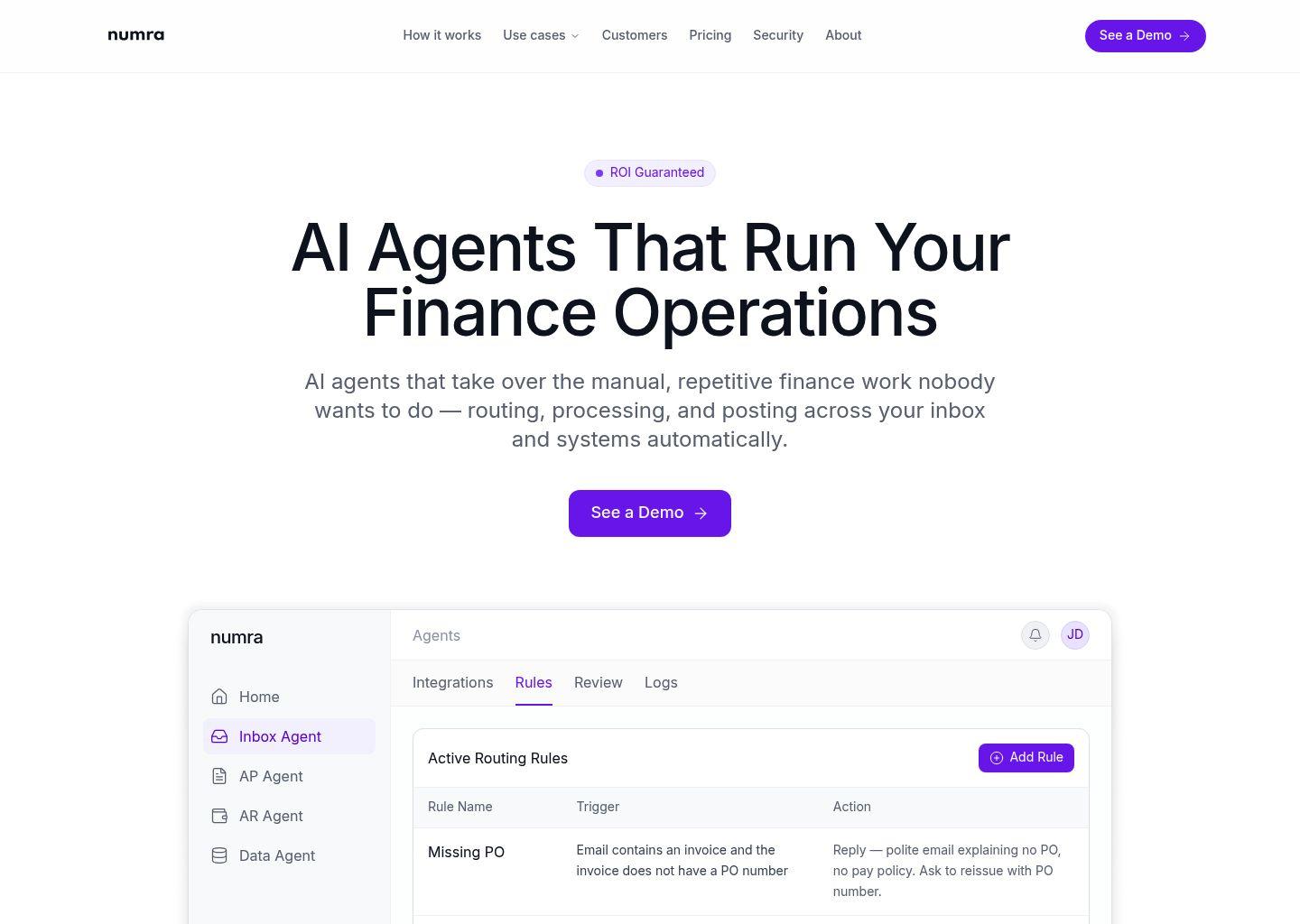 Numra：面向财务运营的AI智能代理平台