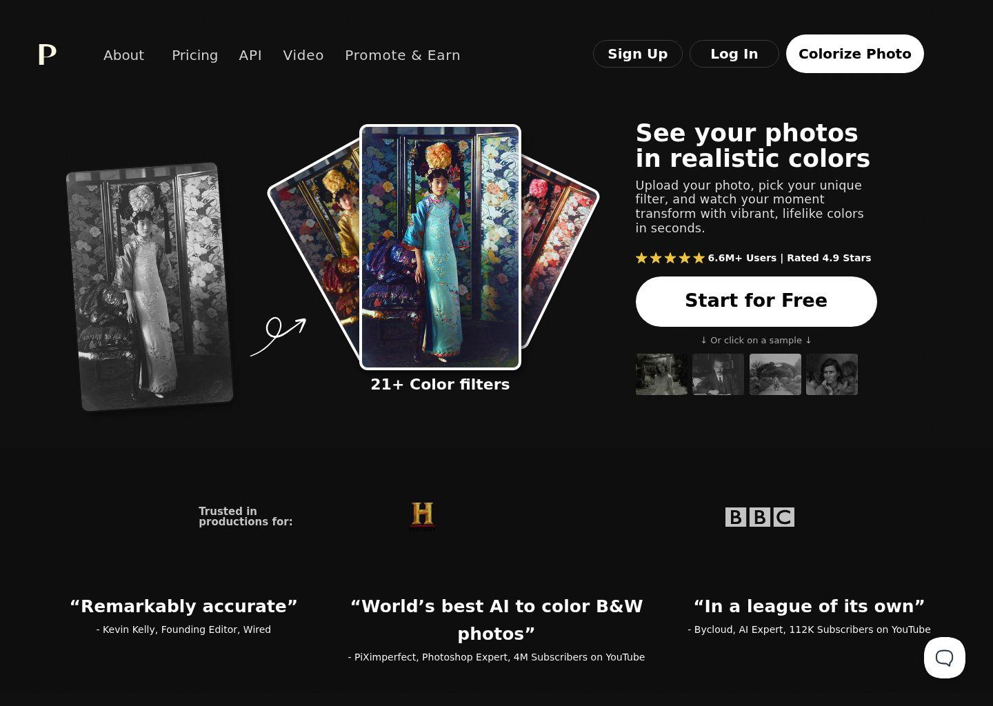 Palette.fm 在线黑白照片上色工具