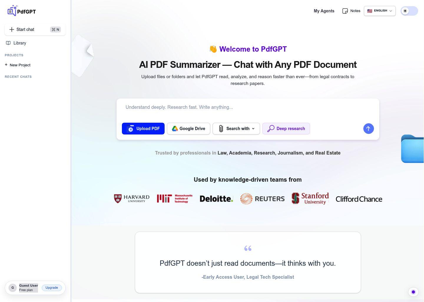 PdfGPT——免费AI PDF总结与对话助手