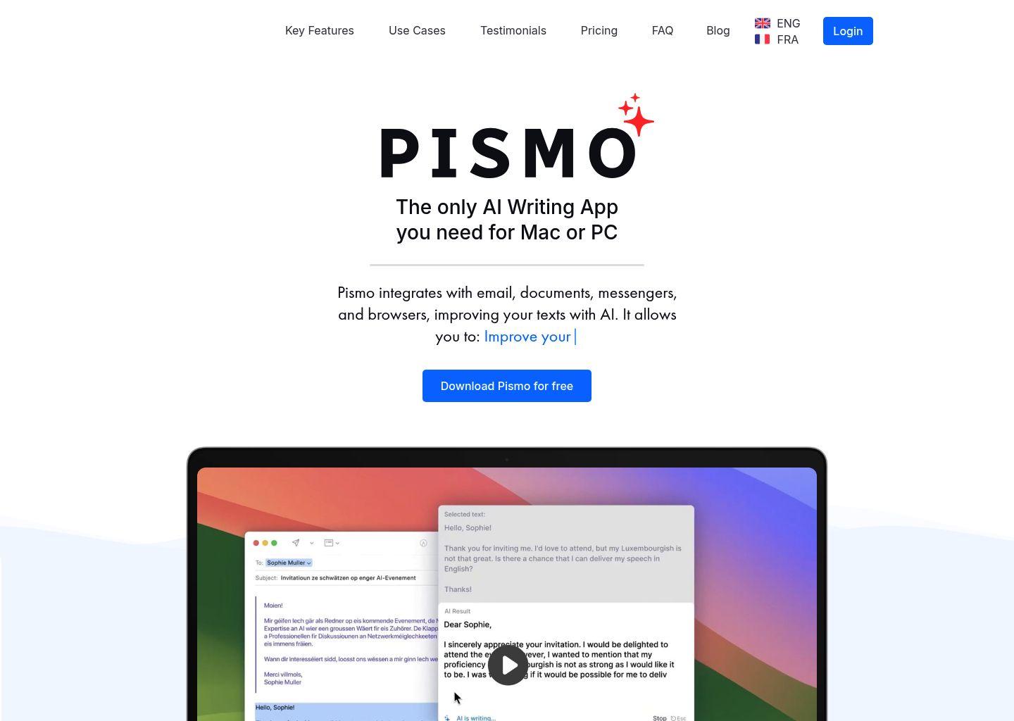 Pismo：Mac 与 Windows 原生 AI 写作助手，写得更快更聪明