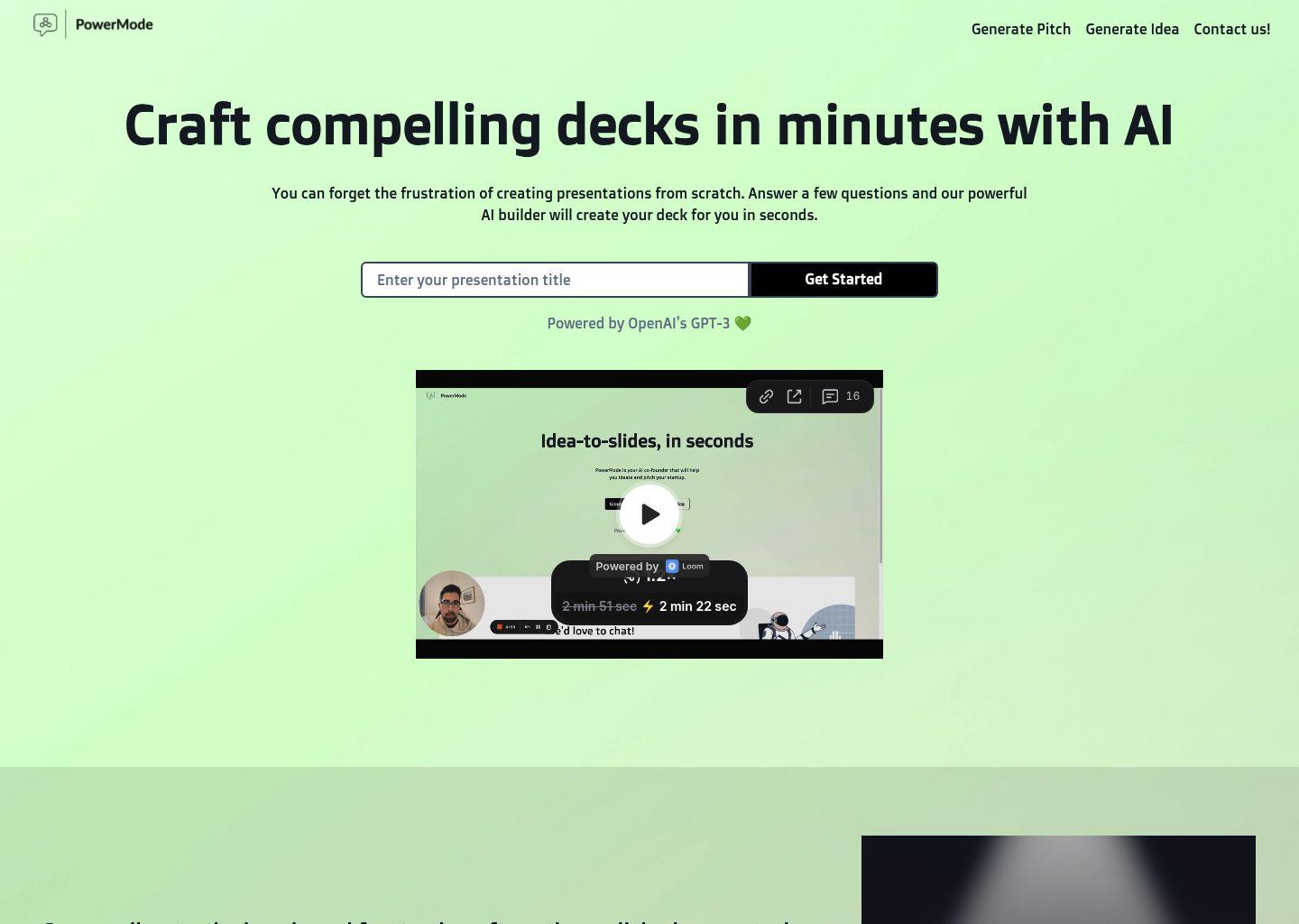 PowerMode：AI 驱动的创业点子与路演文档生成工具
