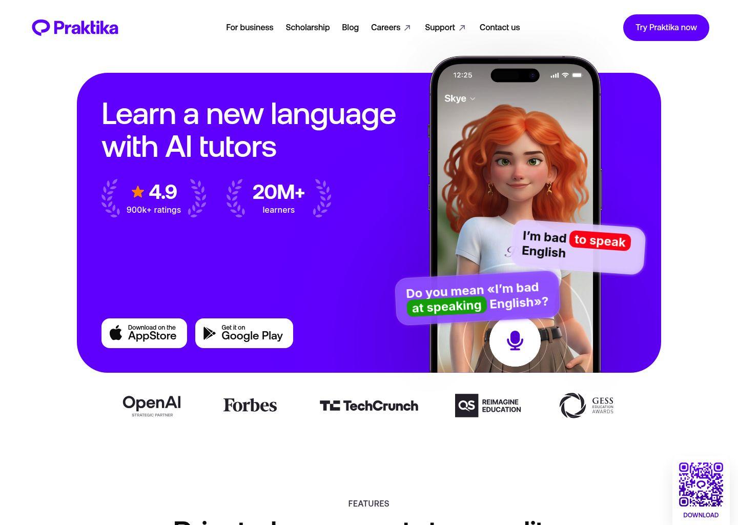 Praktika AI 语言学习应用