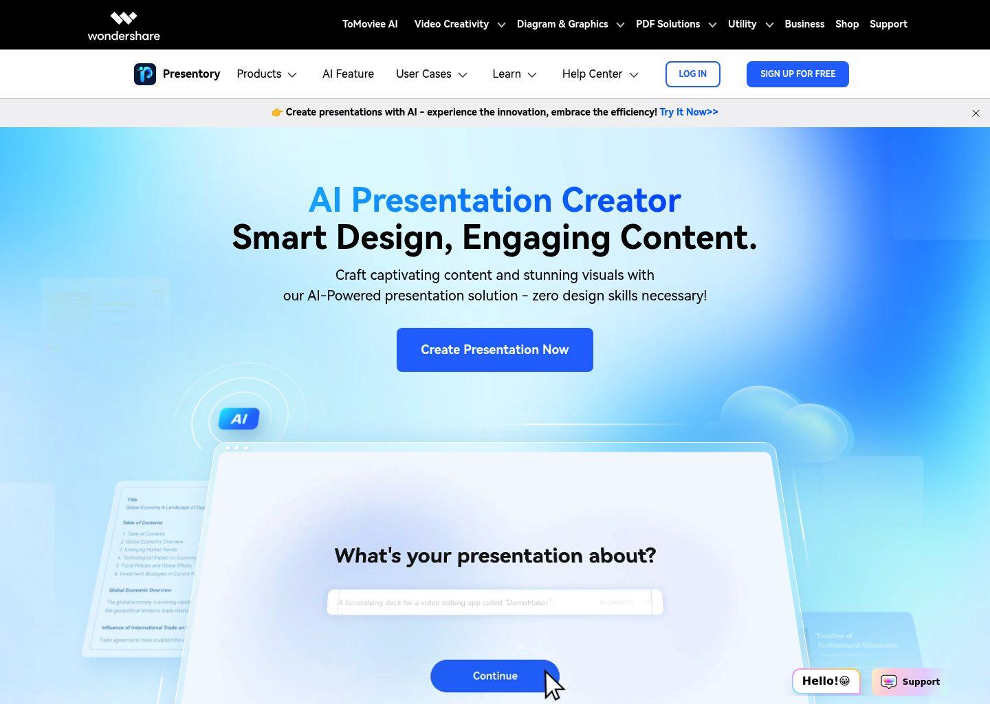 Wondershare Presentory AI演示文稿制作工具