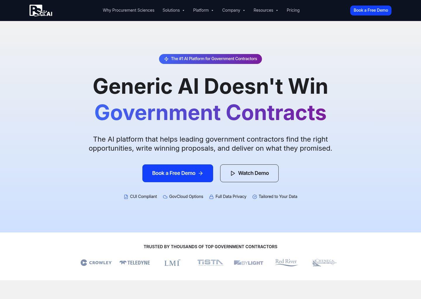 Procurement Sciences：面向政府合同投标的AI平台