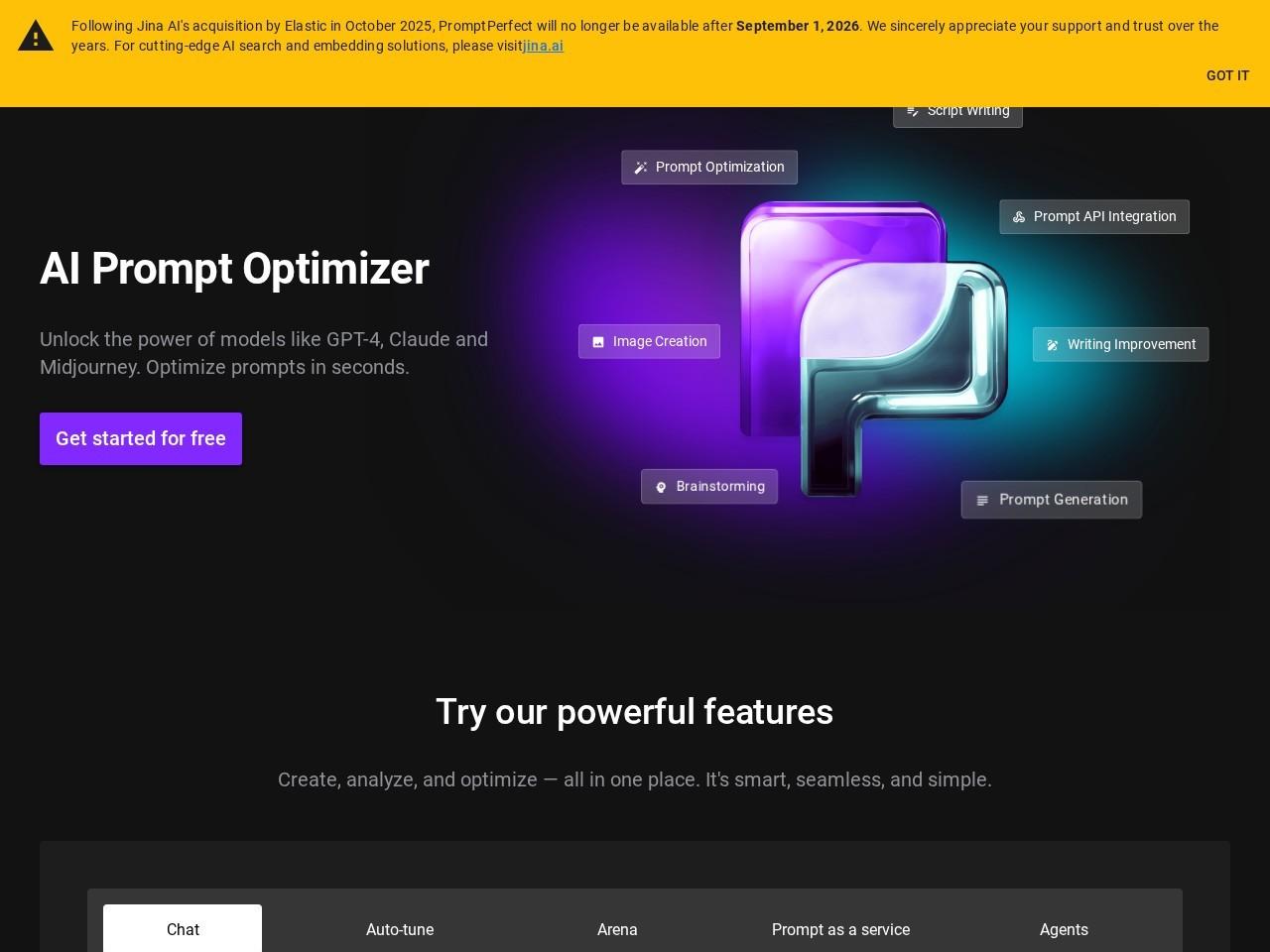 PromptPerfect：AI 提示词生成与优化工具
