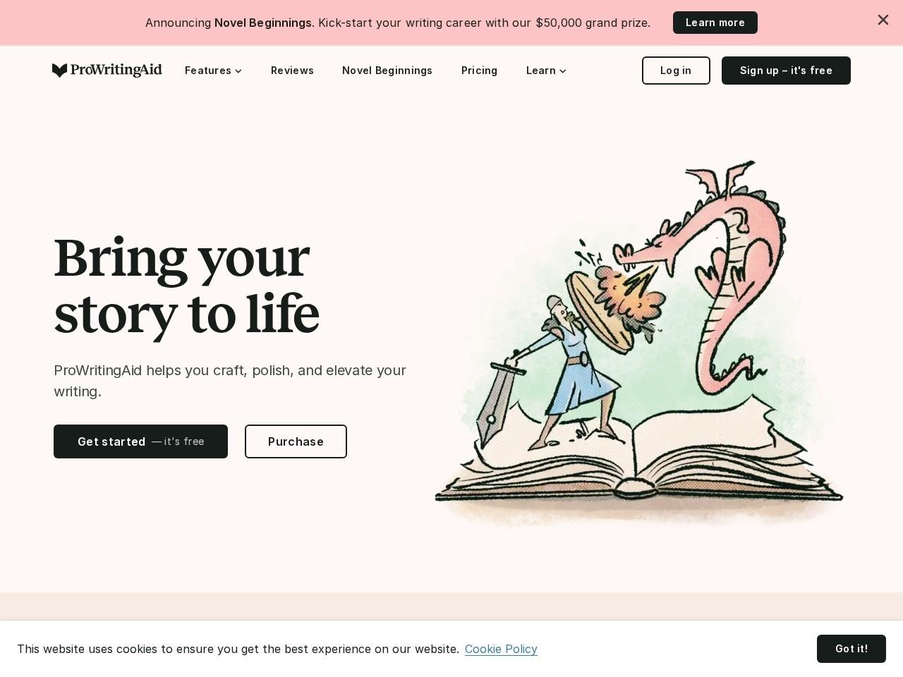 ProWritingAid：故事创作者的写作工具箱（语法检查+风格编辑+写作教练）