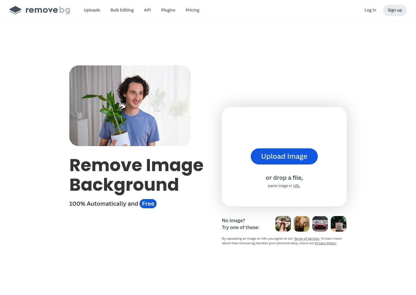 remove.bg 在线智能抠图与背景移除工具
