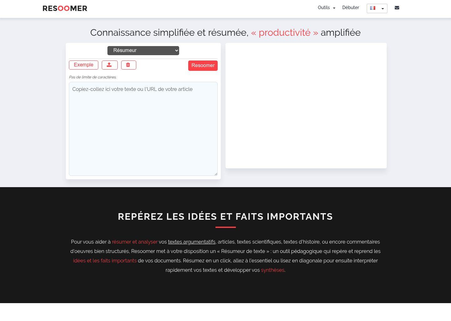 Resoomer 在线自动文本摘要工具