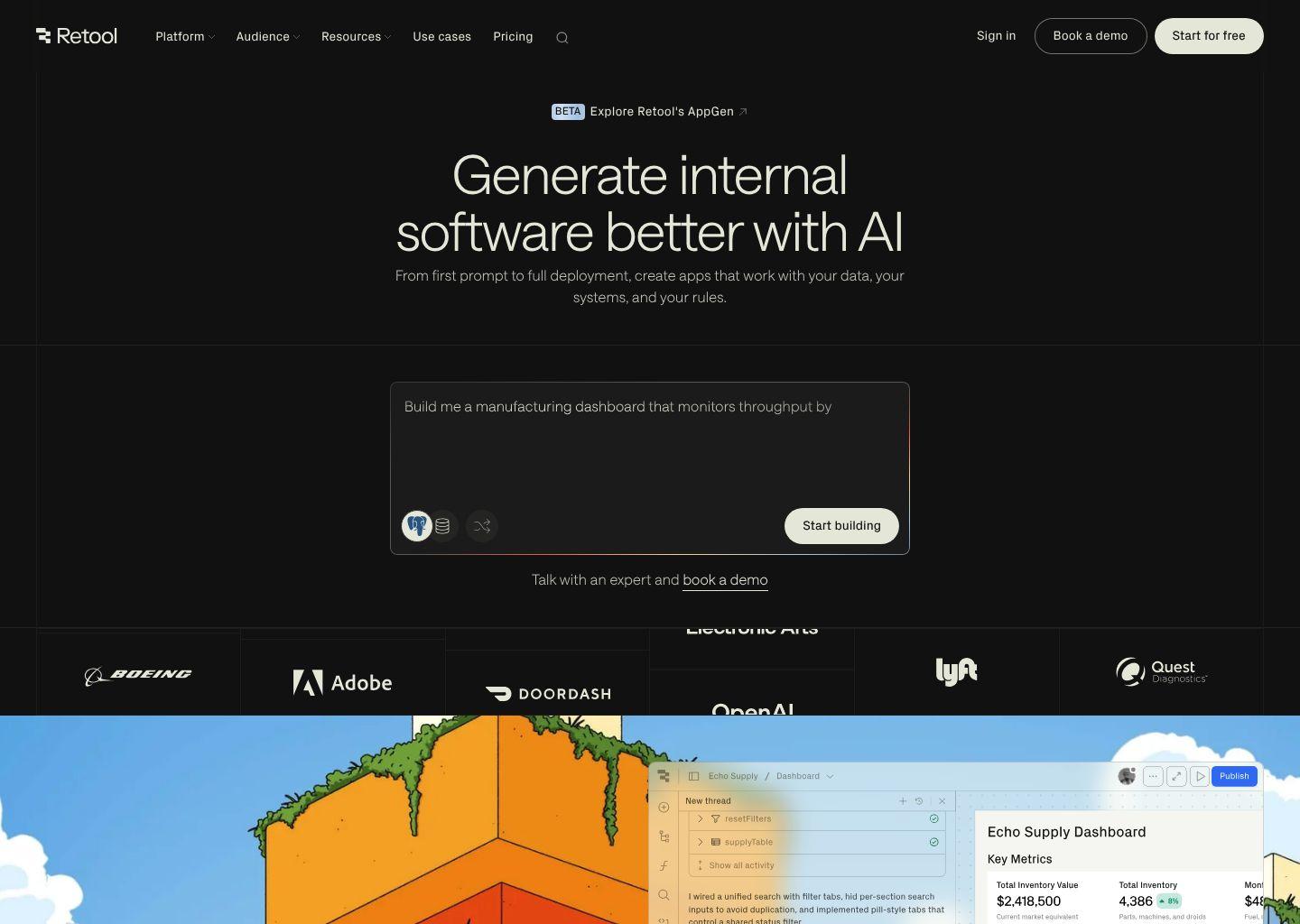Retool：用 AI 快速搭建内部工具与业务应用