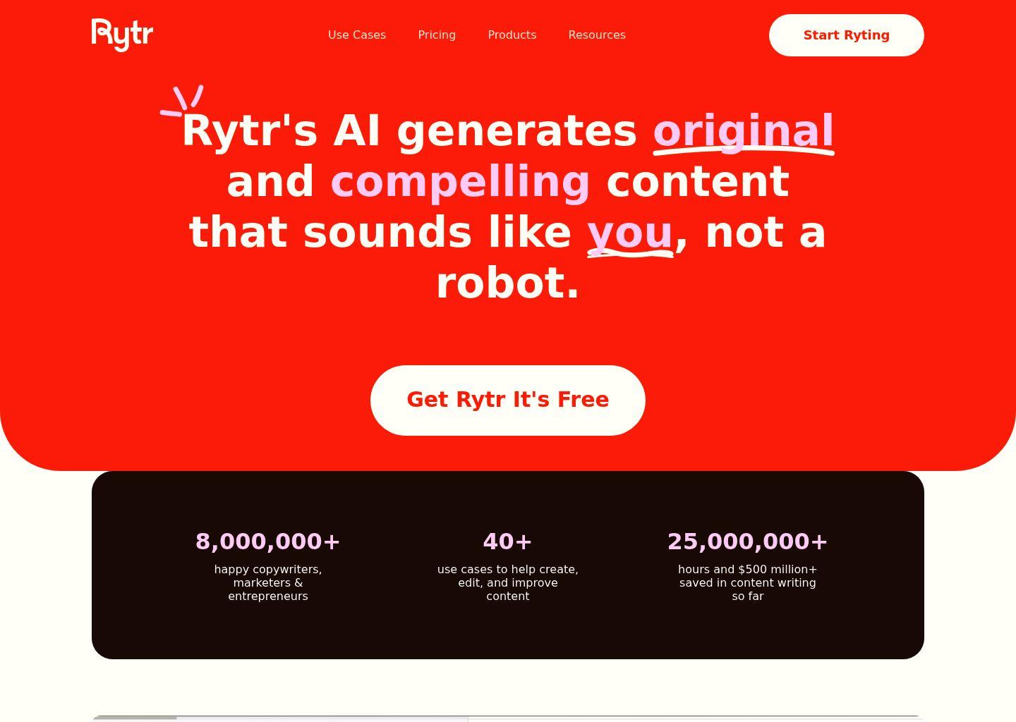 Rytr：免费 AI 写作助手与内容生成器