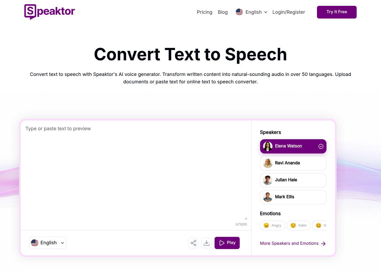 Speaktor 文本转语音工具