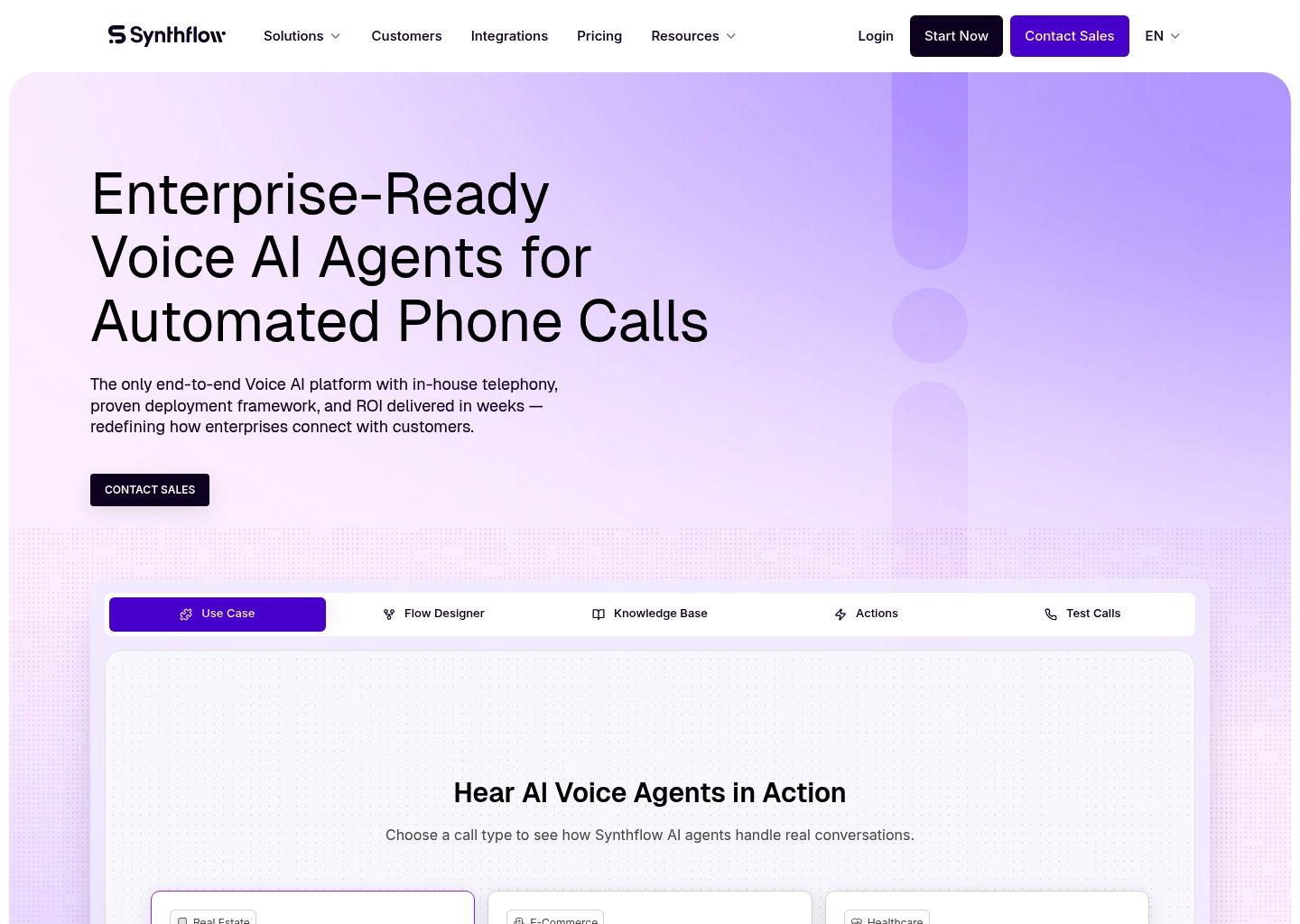 Synthflow AI 智能语音坐席平台