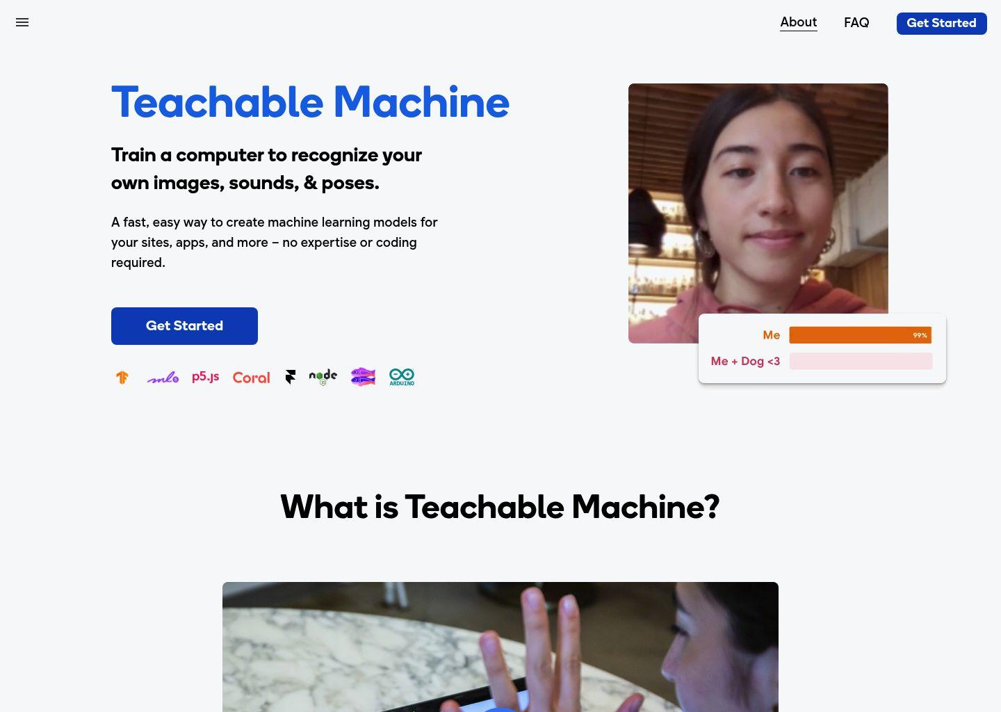 Teachable Machine 在线机器学习模型训练平台