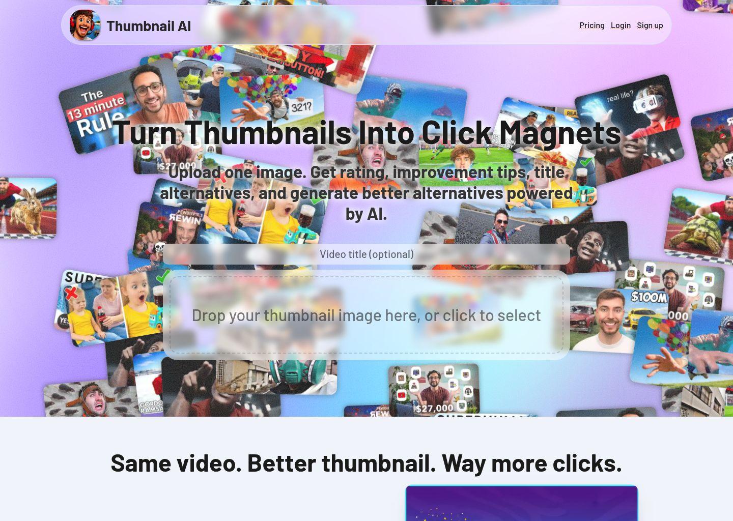 Thumbnail AI：智能分析与优化 YouTube 缩略图
