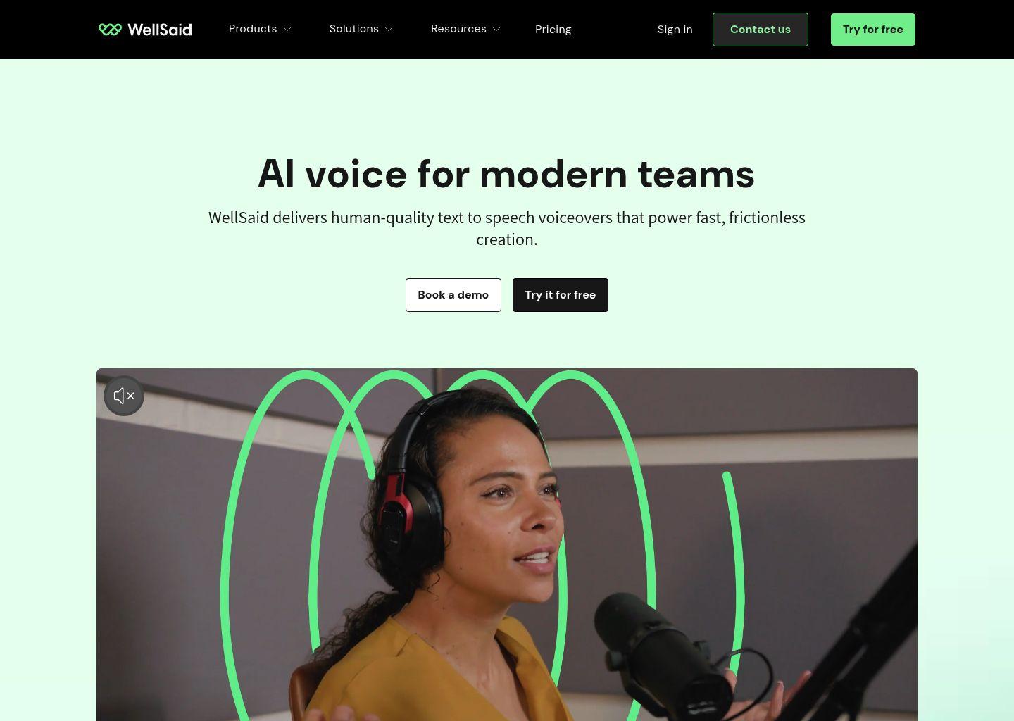 WellSaid AI 语音生成器：专业级文本转语音解决方案