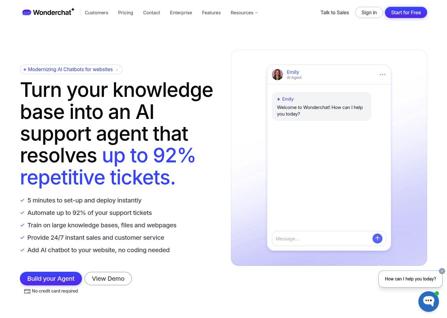 Wonderchat：零代码网站 AI 聊天机器人平台