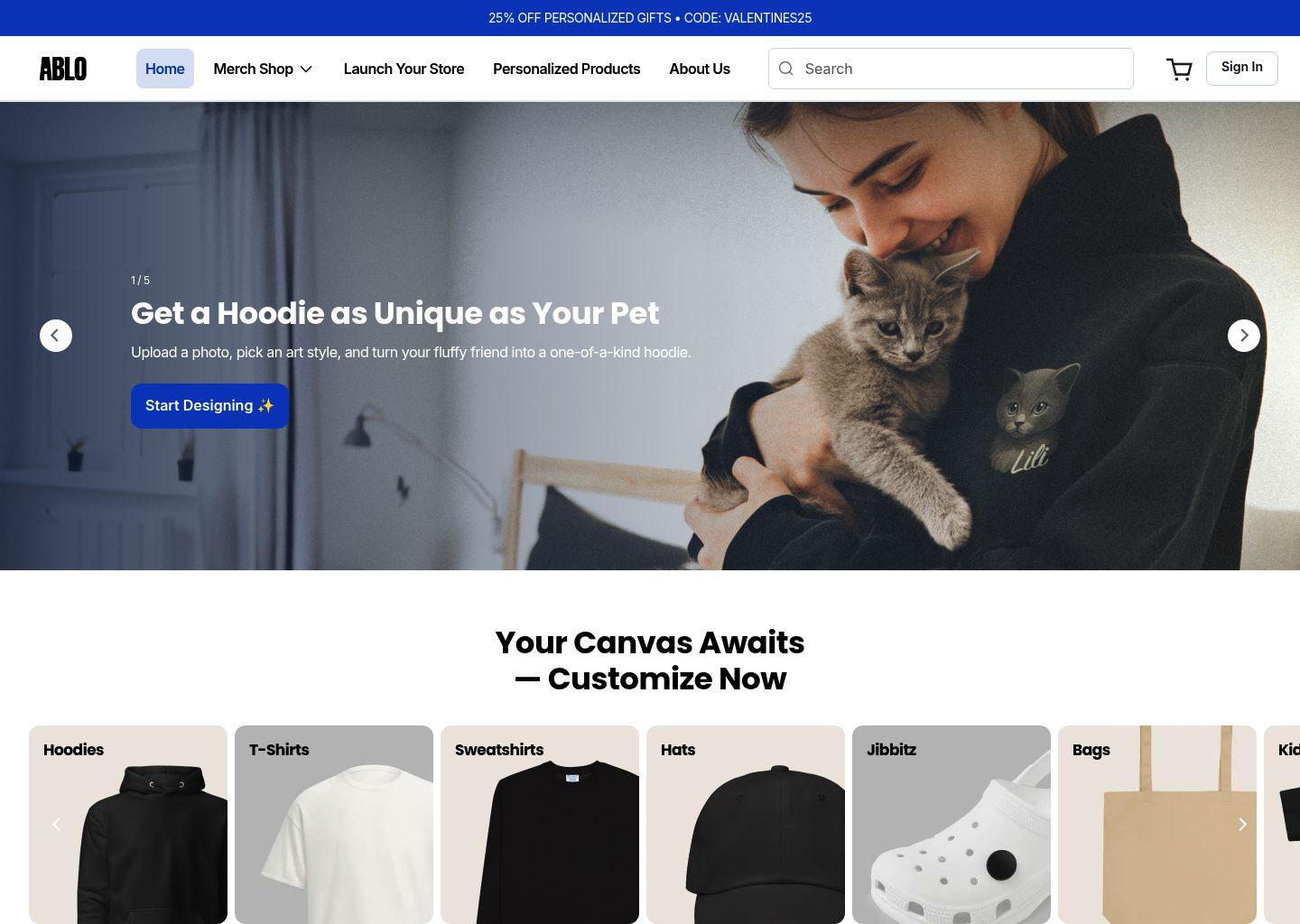 Ablo AI——AI驱动的潮流周边与个性化时尚创作平台