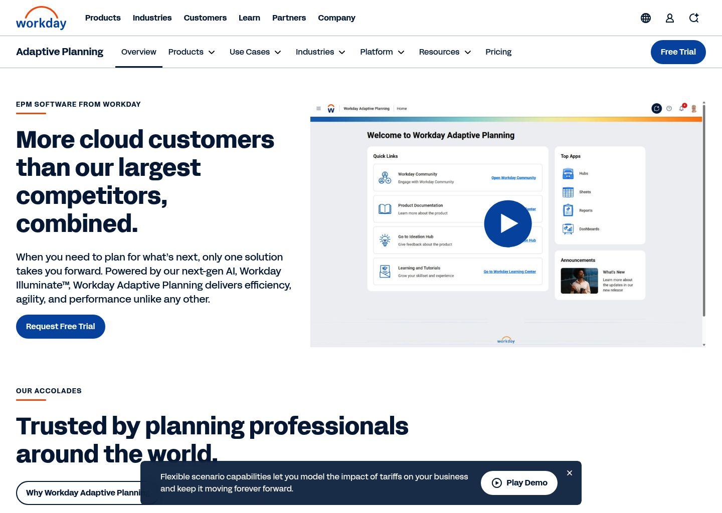 Workday Adaptive Planning 云端企业绩效管理与预算规划平台