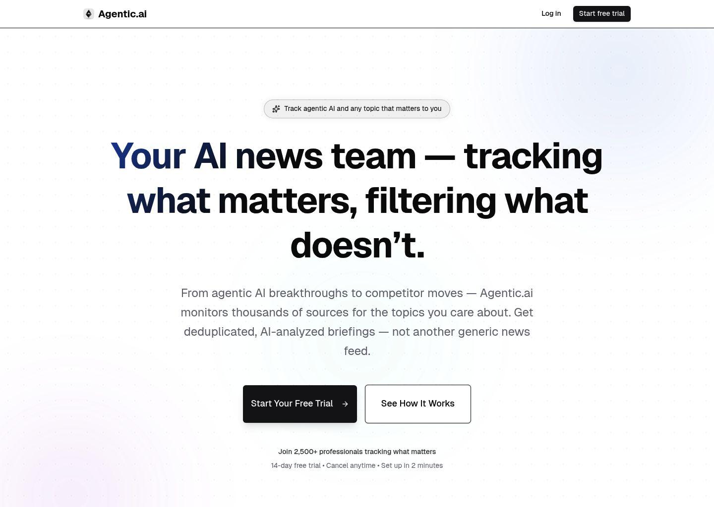 Agentic.ai 智能新闻简报与情报追踪平台