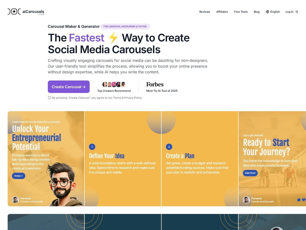 aiCarousels 在线AI轮播图生成器
