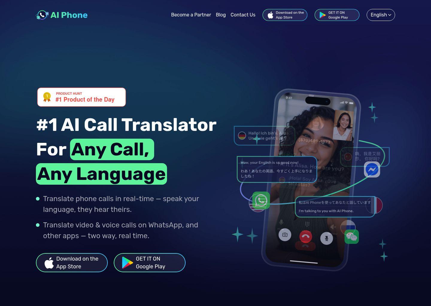 AI Phone 实时通话翻译：支持任意电话与语言的AI翻译助手