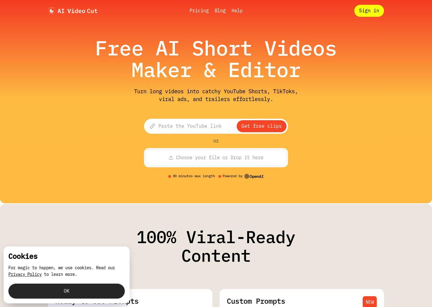 AI Video Cut：用AI提示词一键生成爆款短视频
