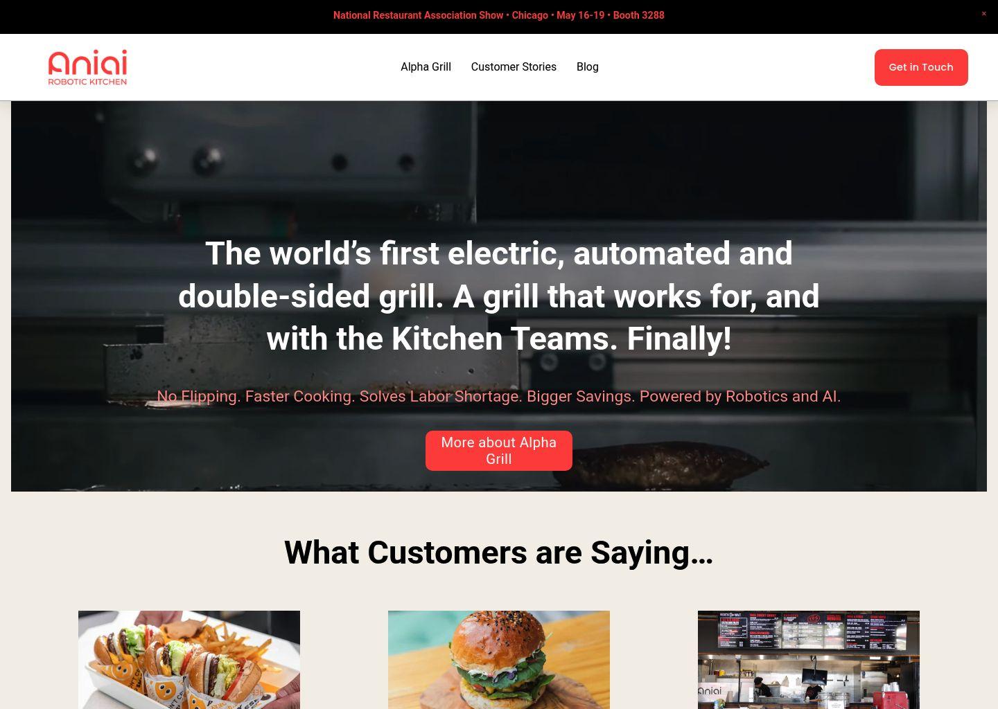 Aniai Alpha Grill 商用厨房自动烹饪解决方案