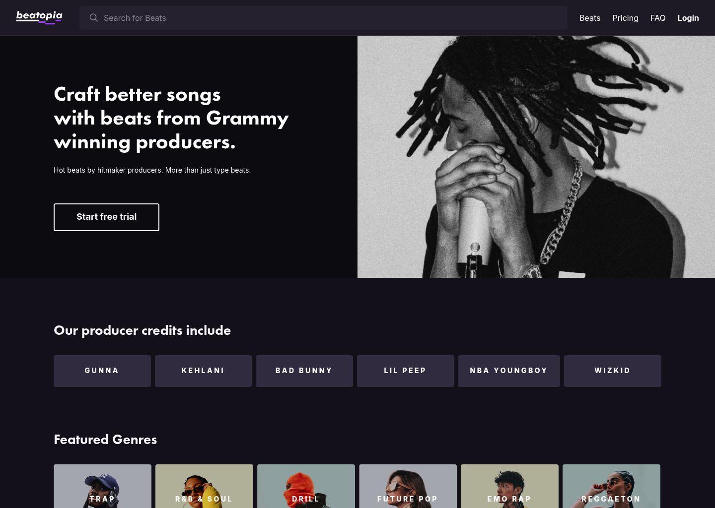 Beatopia AI 歌词生成器与 Type Beat 订阅平台