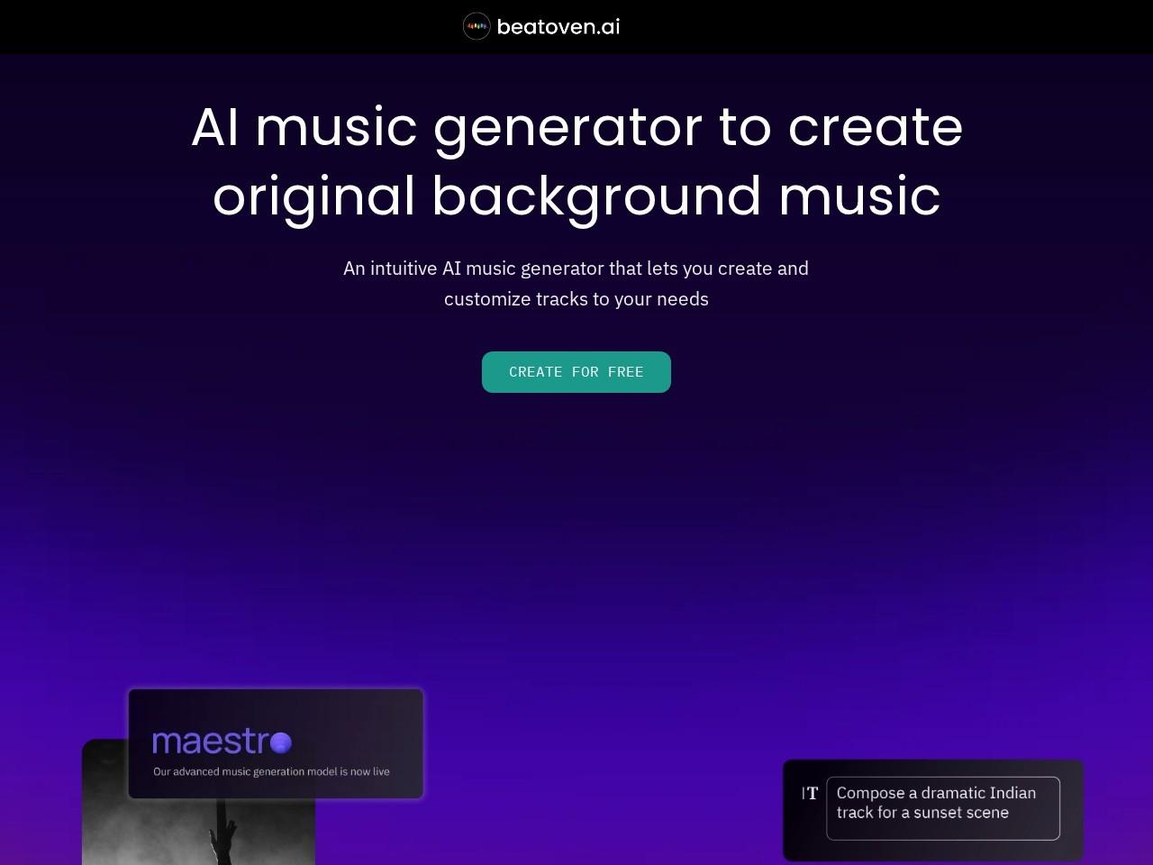 Beatoven.ai：免版权AI配乐与音效生成平台