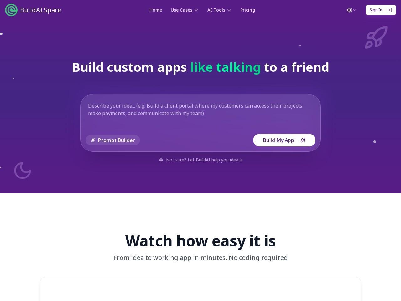 BuildAI：零代码快速构建专业AI应用的平台