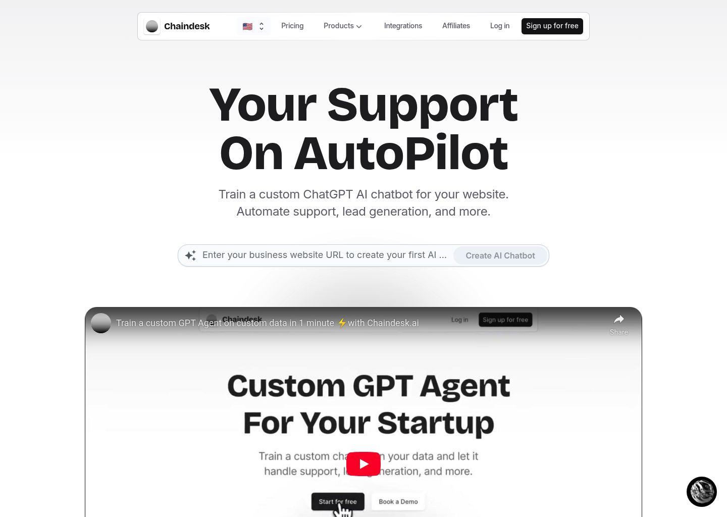 Chaindesk：零代码打造专属AI客服与网站聊天机器人