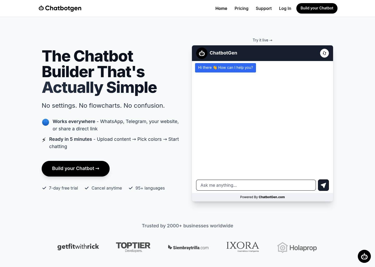 ChatbotGen：零代码多平台 AI 聊天机器人搭建工具