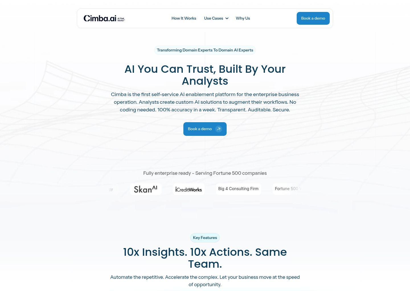Cimba.ai：企业级自助式AI分析与自动化平台