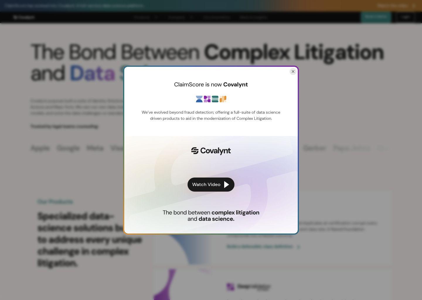 Covalynt ClaimScore：面向复杂诉讼的数据科学与身份解决方案平台